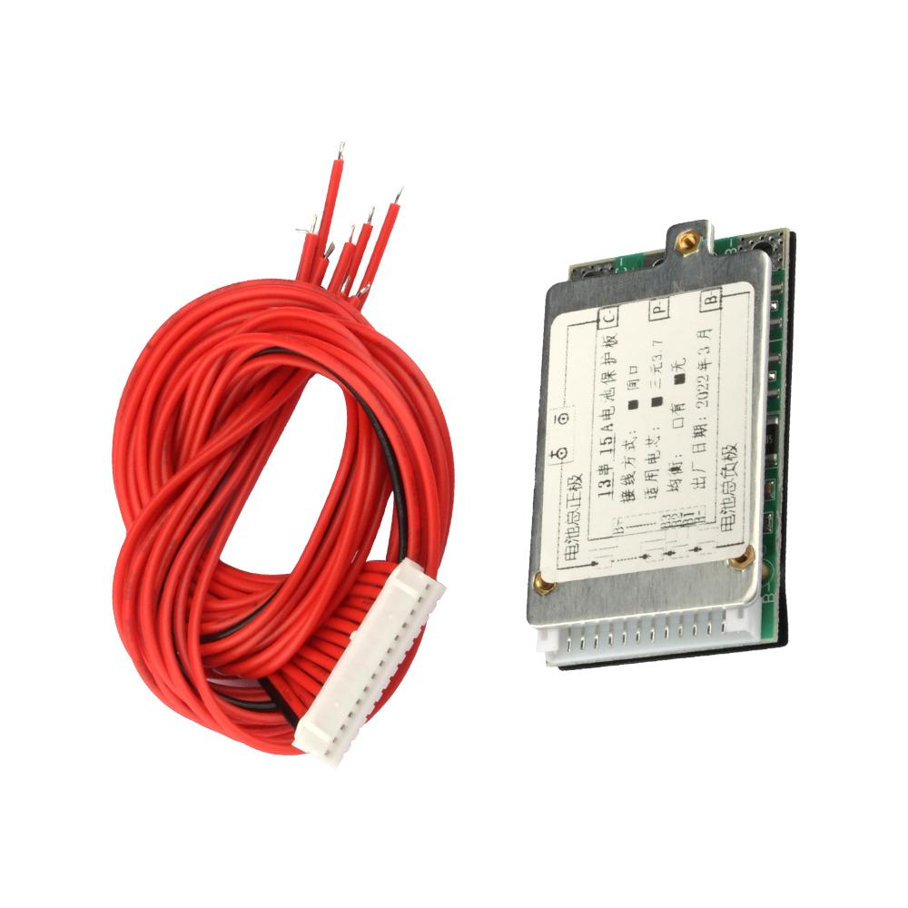 Bms 10S/13S 36V/48V 15A/20A/30A/35A/40A Li-ion Lithium Battery Charger Protection Board Battery BMS With Balance Function E-bike