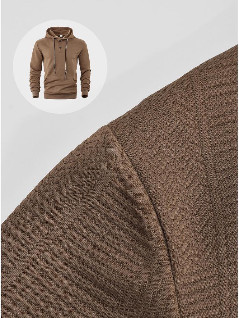 Men's Spring/Autumn Casual Solid Color Loose Pullover Hoodie