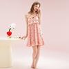 Fenteng [with breast pad 100% pure cotton] pure desire style suspender home short skirt, girls' nightgown dress, worn outside