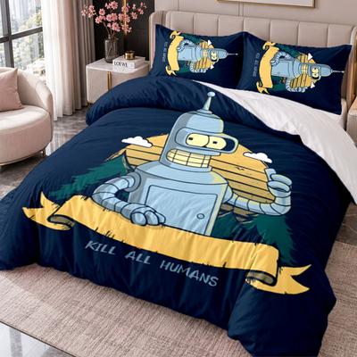 Futurama 3Pcs Bedding Set Duvet Cover With Two Pillowcases For Bedroom Home Decoration
