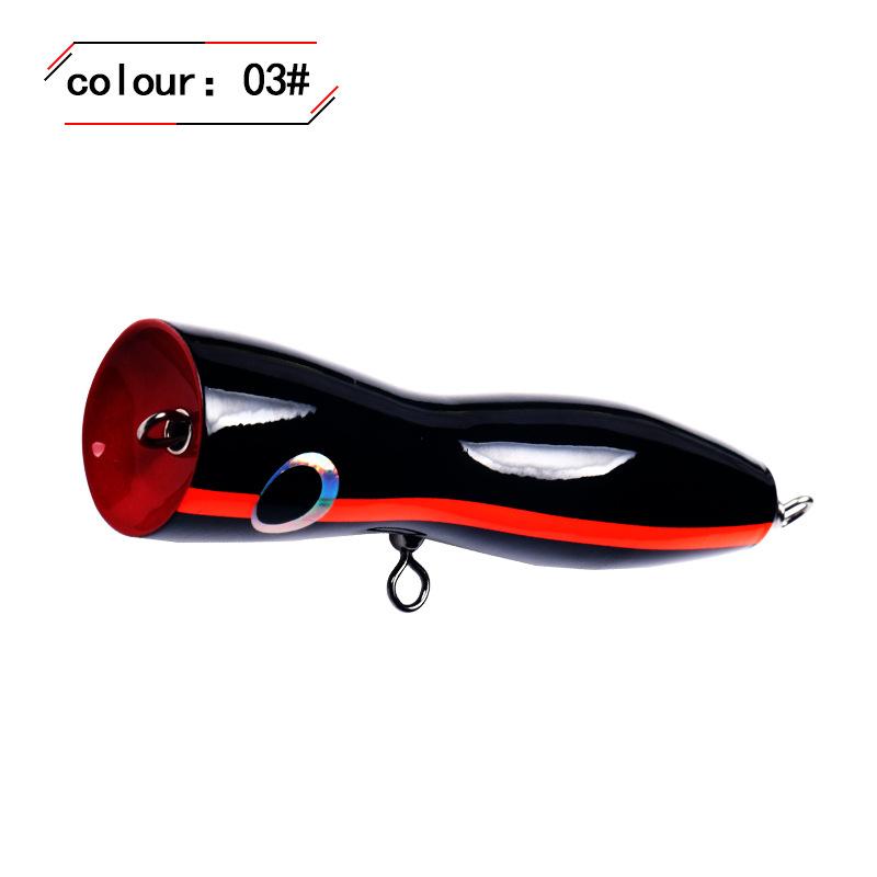 Wooden Popper Lure  Topwater 15cm65g Trolling Jig Lure Artificial Bait Splash Surface Saltwater Freshwater Offshore Boat Fishing