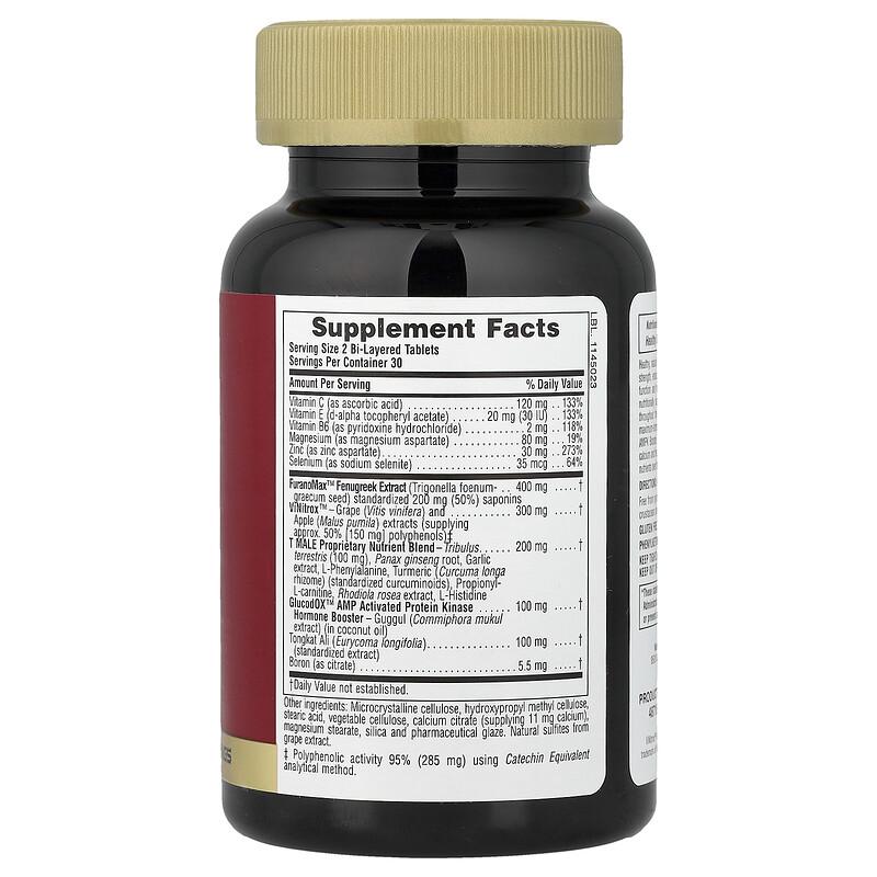 Ultra T-Male®, Testosterone Boost for Men, Maximum Strength, 60 Bi-Layered Tablets