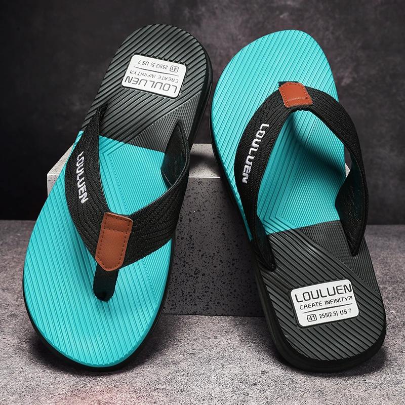 New Men Slippers Summer Ankle Wrap Shoes Slip-resistant Slide SandalsSummer Male Slippers Beach Water Shoes Zapatillas Hombre