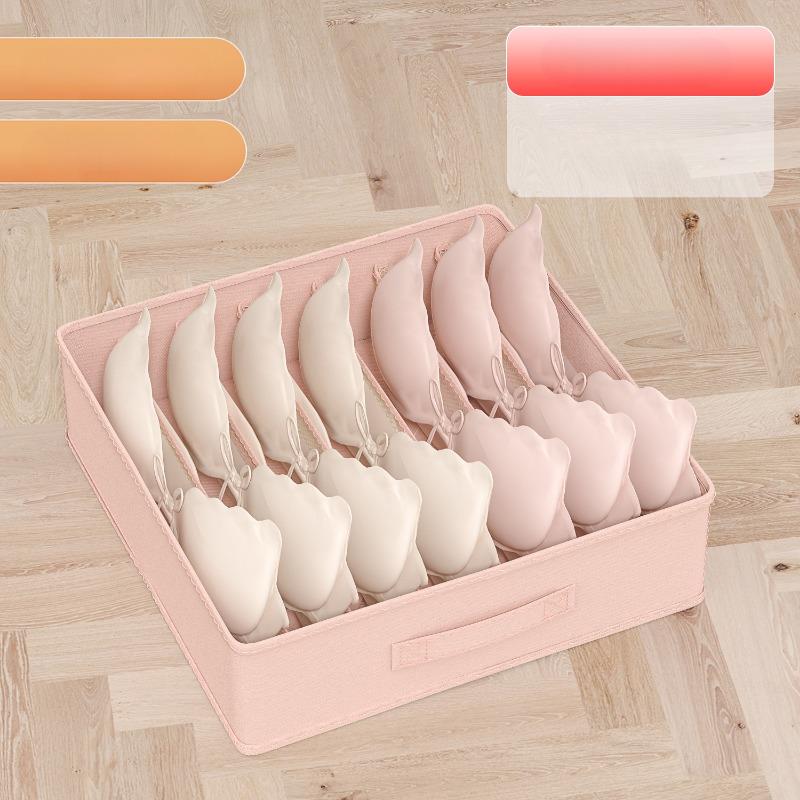 

Новый органайзер для нижнего белья. Ящик для хранения нижнего белья и носков. Ящик для хранения принадлежностей для хранения в студенческом общежитии. Ящик для хранения нижнего белья. 7-frame розовый