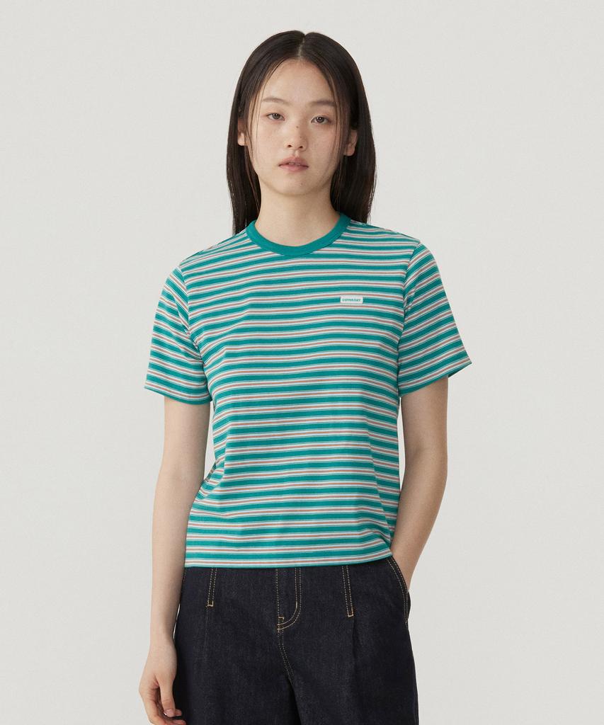 COVERNAT WOMAN Striped T-Shirt Green