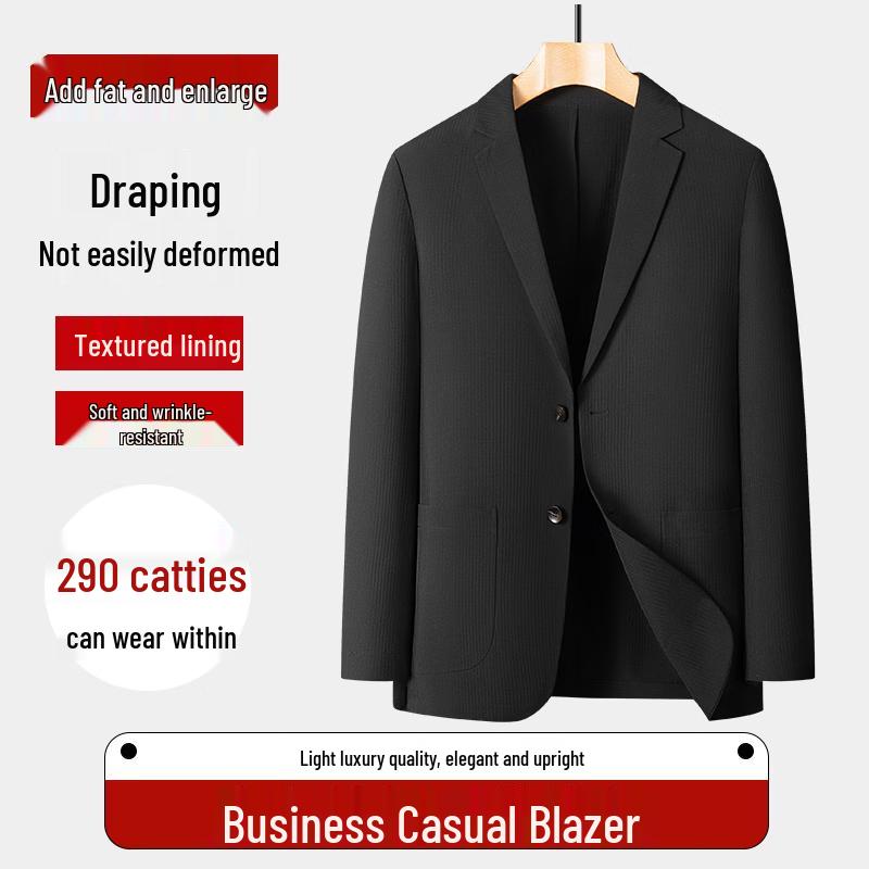 Dibenze Men s Plus Size Business Casual Blazer 190/3XL