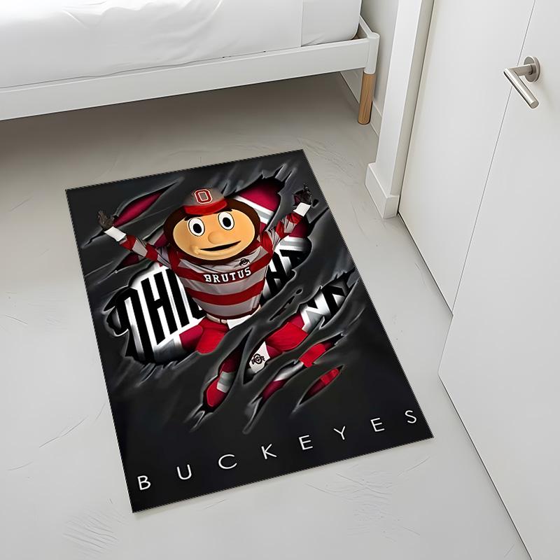 Buckeyes dello Stato dell'Ohio (14) Tappeto Adatto Per Soggiorni Camere Da Letto Stanze Dei Computer Aree Da Pranzo E Posizionamento Sotto Tavoli E Sedie Anche Una Scelta Ideale