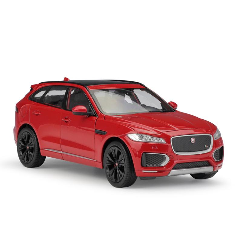 

WELLY 1/24 Jaguar F-Pace SUV Alloy Off-Road Vehicles Diecast Metal Scale Model Car Static Simulation Childrens Birthday Toy Gift красный