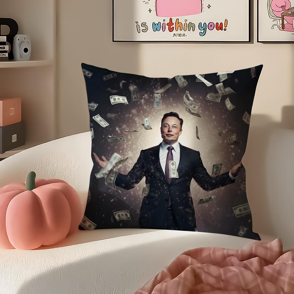 

EElon MMusk meme Cushion Cover Pillowcase Short Plush Invisible zipper Room Sofa Cushion Cover 30X30cm