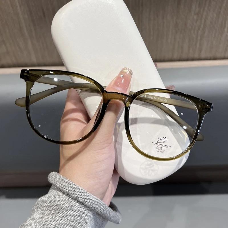 Unisex Round Myopia Glasses Ultralight Women Short-sighted Eyewear Blue Light Minus Diopter Eyeglasses Retro Clear Lens Glasses