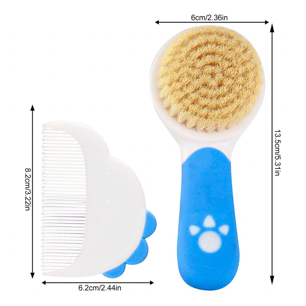 Baby Hair Brush with Soft Nylon Bristles Gentle Massage Bath Brush for Newborns and Infants
