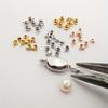20Pieces Convenient Bead Positioning Clasps Stopper Spacer Bead Crimp End Beads Jewelry Accessories for Handmade Crafts.