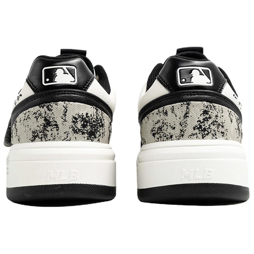 MLB Chunky Liner Kaleidoscope, Explore, Shopping Bag Abrasion Resistant Low top Skateboard Shoes Unisex Black White 3ASXCA12N-50WHS(Team1024-BOX)