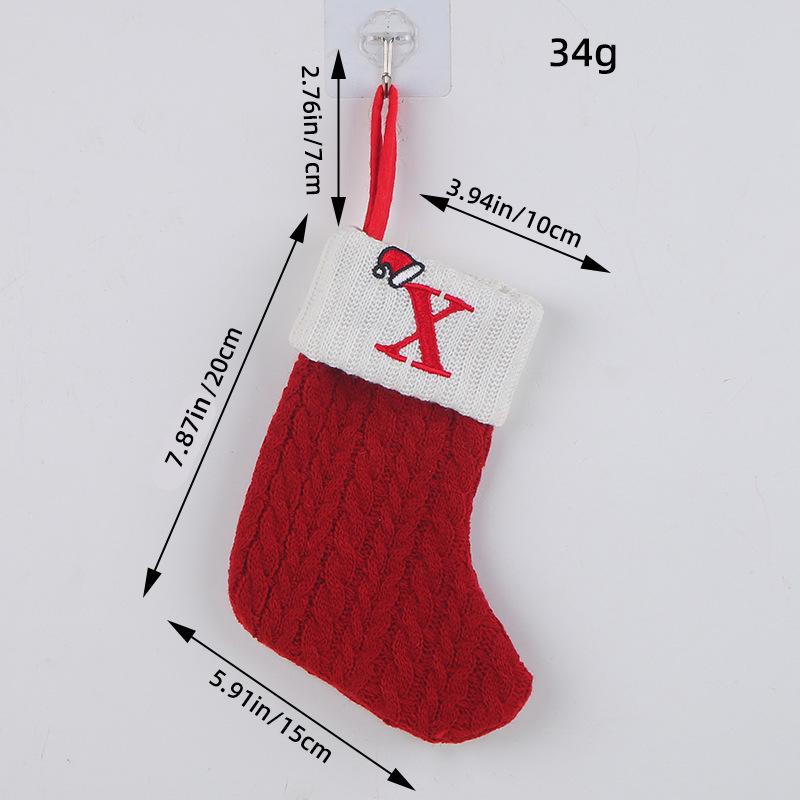 Classic Red Letter Christmas Socks, Hong Kong Love Knitted Holiday Decor