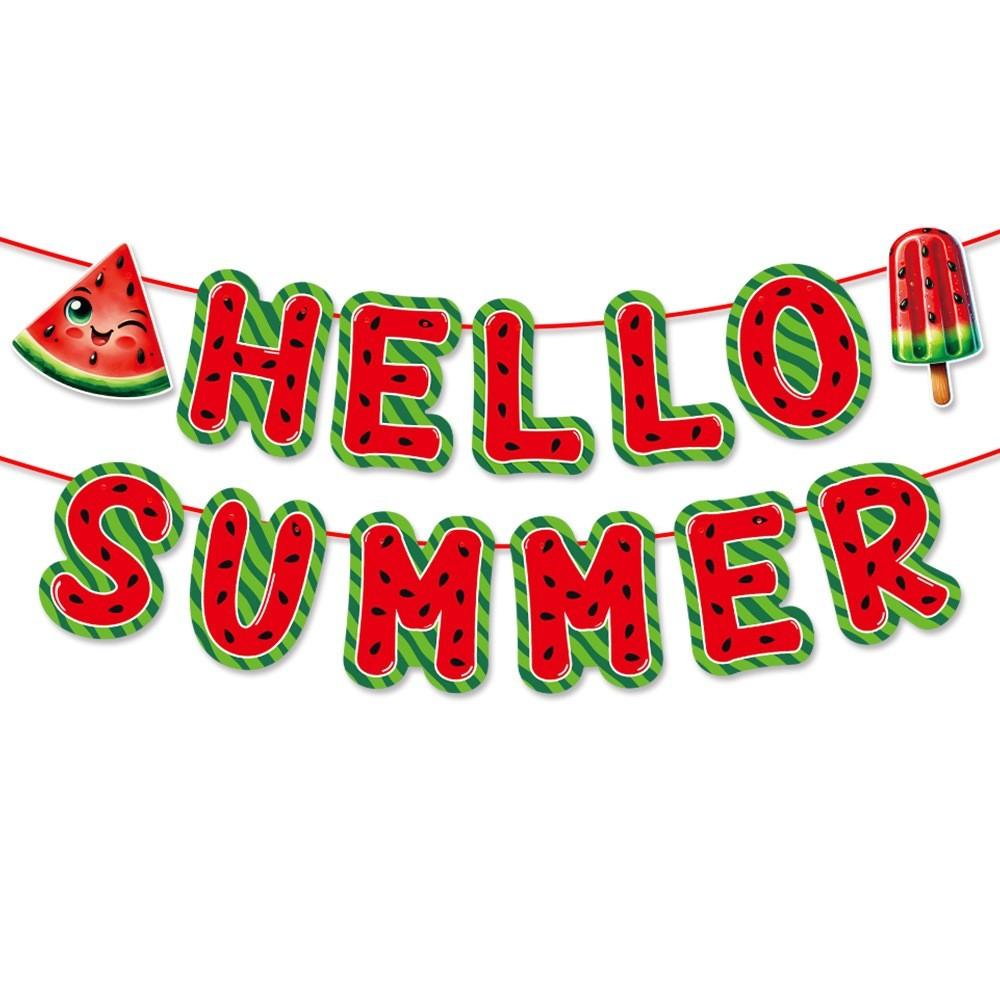 Watermelon Theme Summer Party Hanging Banners For Beach And Summer Celebration Decor Style 1