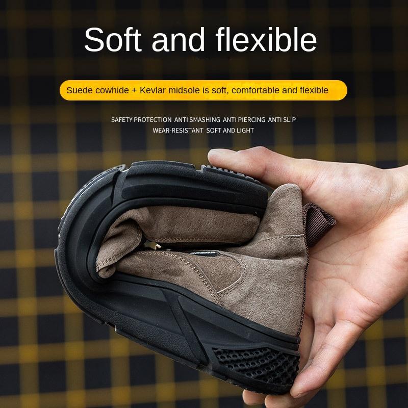 Obuv pro pracovní pojištění Pánská obuv proti rozbití a proražení, odolná proti opotřebení a protiskluzová Ochranná obuv pro stavbu staveniště