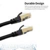 Cat8 Ethernet Cable High Speed Network Cable 40Gbps 2000Mhz  Shielded Twisted Pair  Gold Plated RJ45 Interface Black 3m