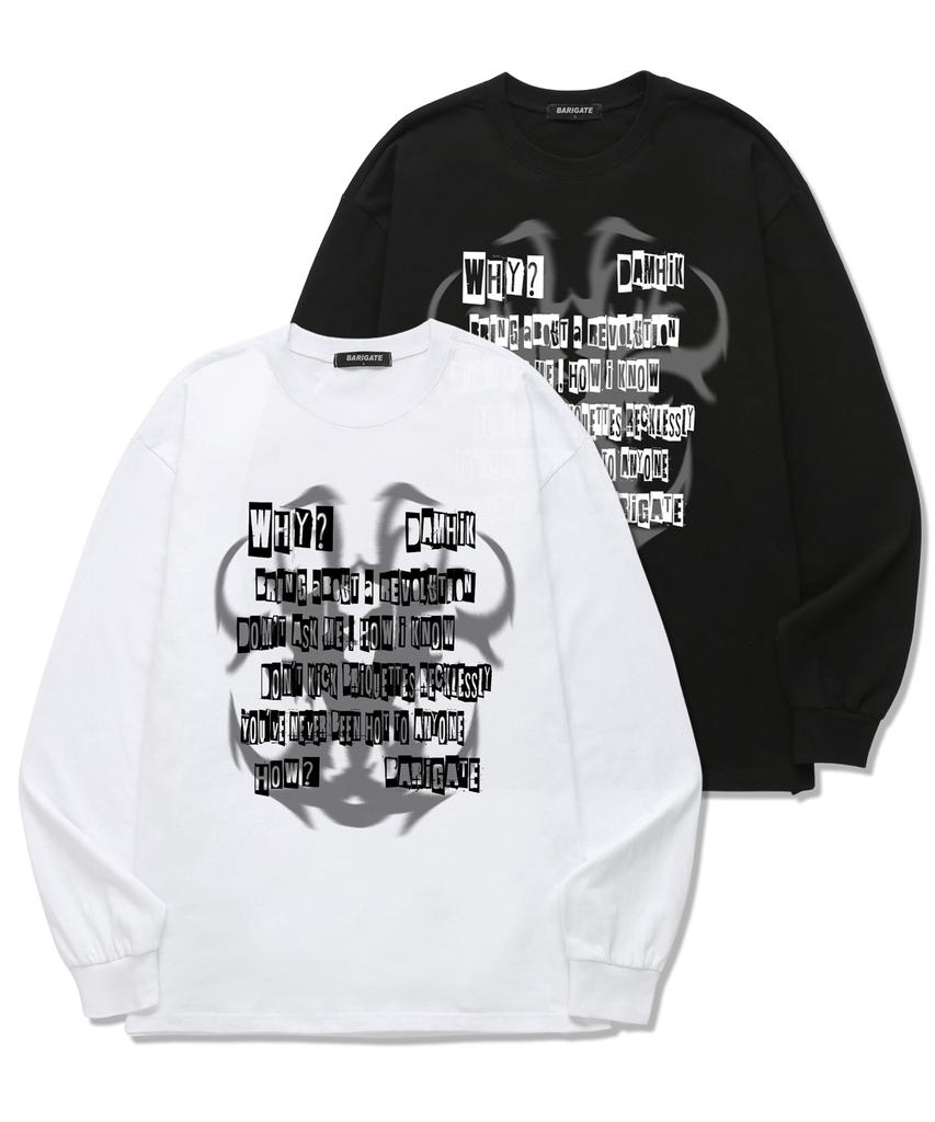 Baligeiteu Font Blur Long Sleeve (Bls010) Black