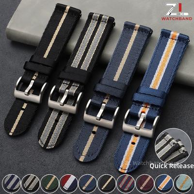 Nylon Watch Straps 18mm 20mm 22mm 24mm Universal Canvas Watchband for Omega for Seiko for Rolex Quick Release Military Bracelet