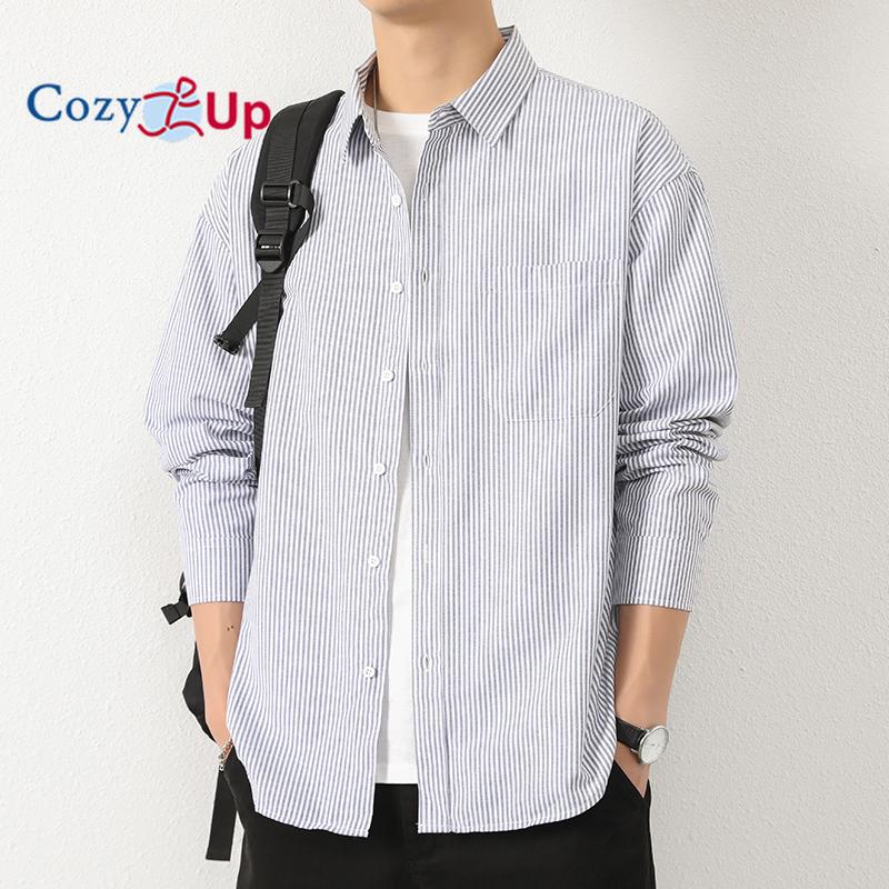 Cozy Up Cămașă pentru bărbați cu nasturi în jos Cămașă casual de afaceri cu imprimeu elastic fără riduri