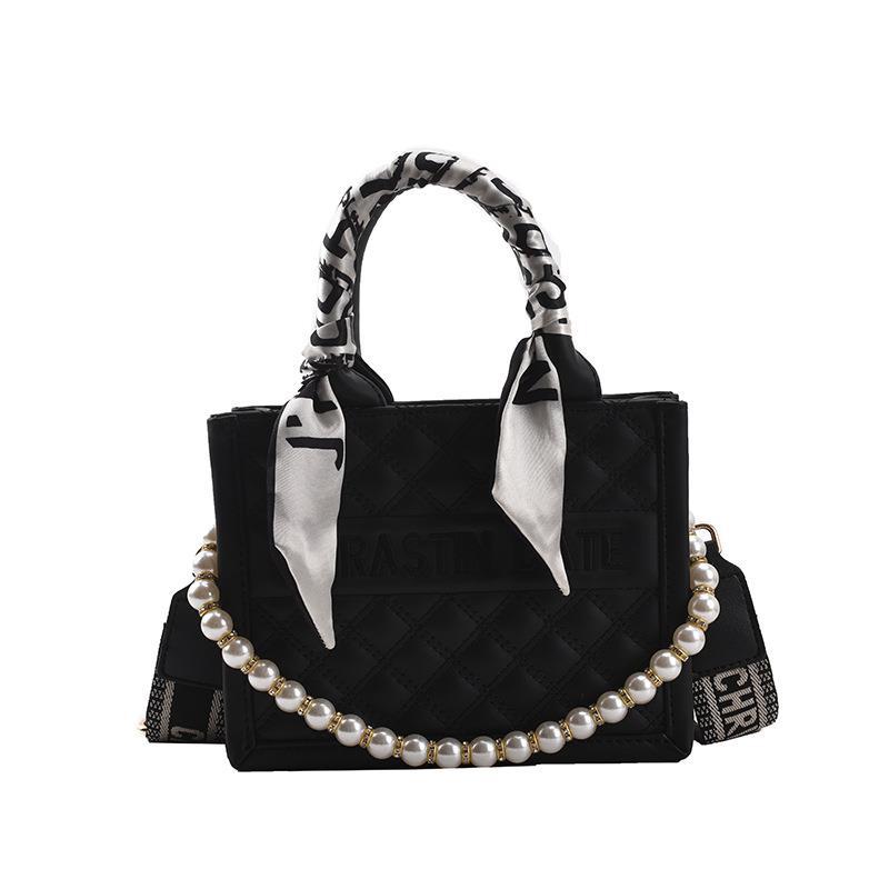 

Новая женская сумка, жемчужная сумка на плечо, сумка-тоут, ромбовидная сетка большой вместимости, женская сумка для ежедневных поездок на работу, для ношения в руке
