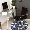 1pc Office Carpet Chair Mats Nautical Pattern with Boats, Fish, and Lifebuoys Perfect for Decorating Office Chairs, Living Rooms, Or Bedrooms
