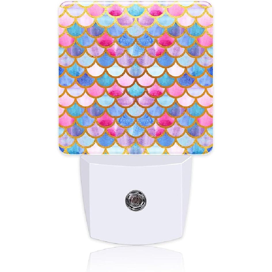 Easter Eggs Bunny Leaves Plug in Night Lights,Watercolor Cute Rabbit Night Light Plug into Wall with Dusk to Dawn Sensor Decor for Women Men