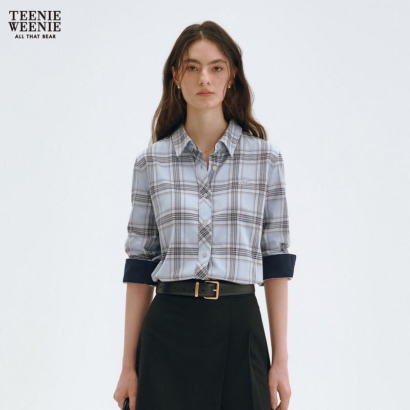 Teenie Weenie Women's Cartoon Bear Plaid Shirt