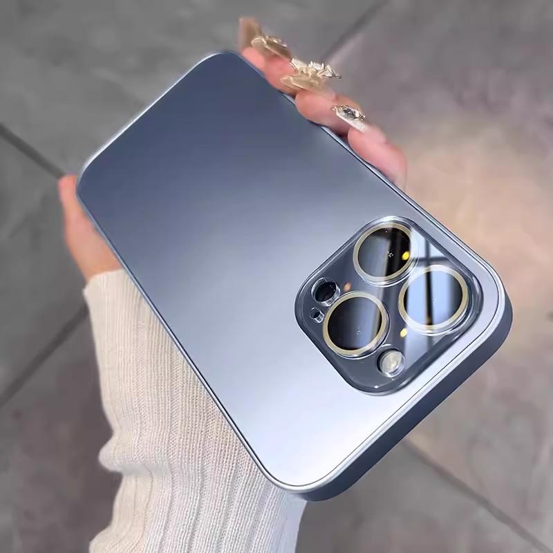 

Премиальный матовый чехол для Apple 15 ProMax IPhone 14 Полностью закрывающая пленка для линз 13 Противоударный защитный чехол iPhone11pro