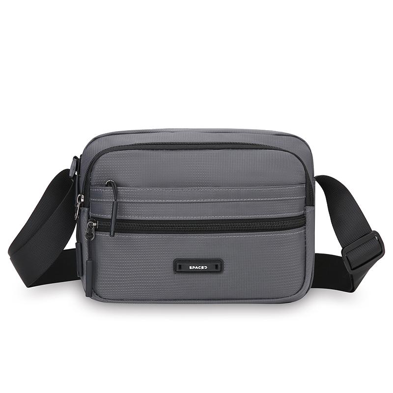 

Многослойная мужская наплечная сумка Оксфорд Легкая Прочная Сумка через плечо Деловая Дорожная Маленькая Квадратная Сумка темно-серого