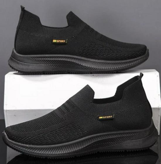 Men s Cross-Border Breathable Knit Slip-On Sneakers - Spring Sports & Casual 40