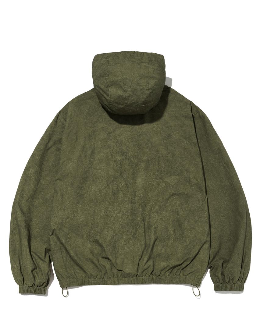 Filluminate Crease Washed Windbreaker - Khaki