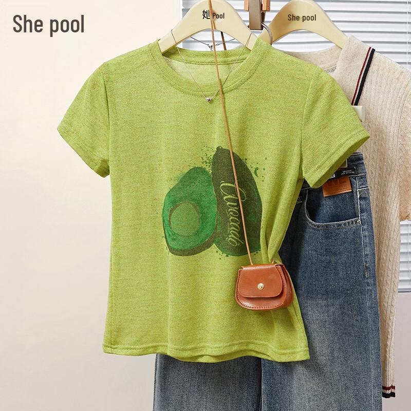 Tachi Women s Fresh Avocado Print T-Shirt S зелёный