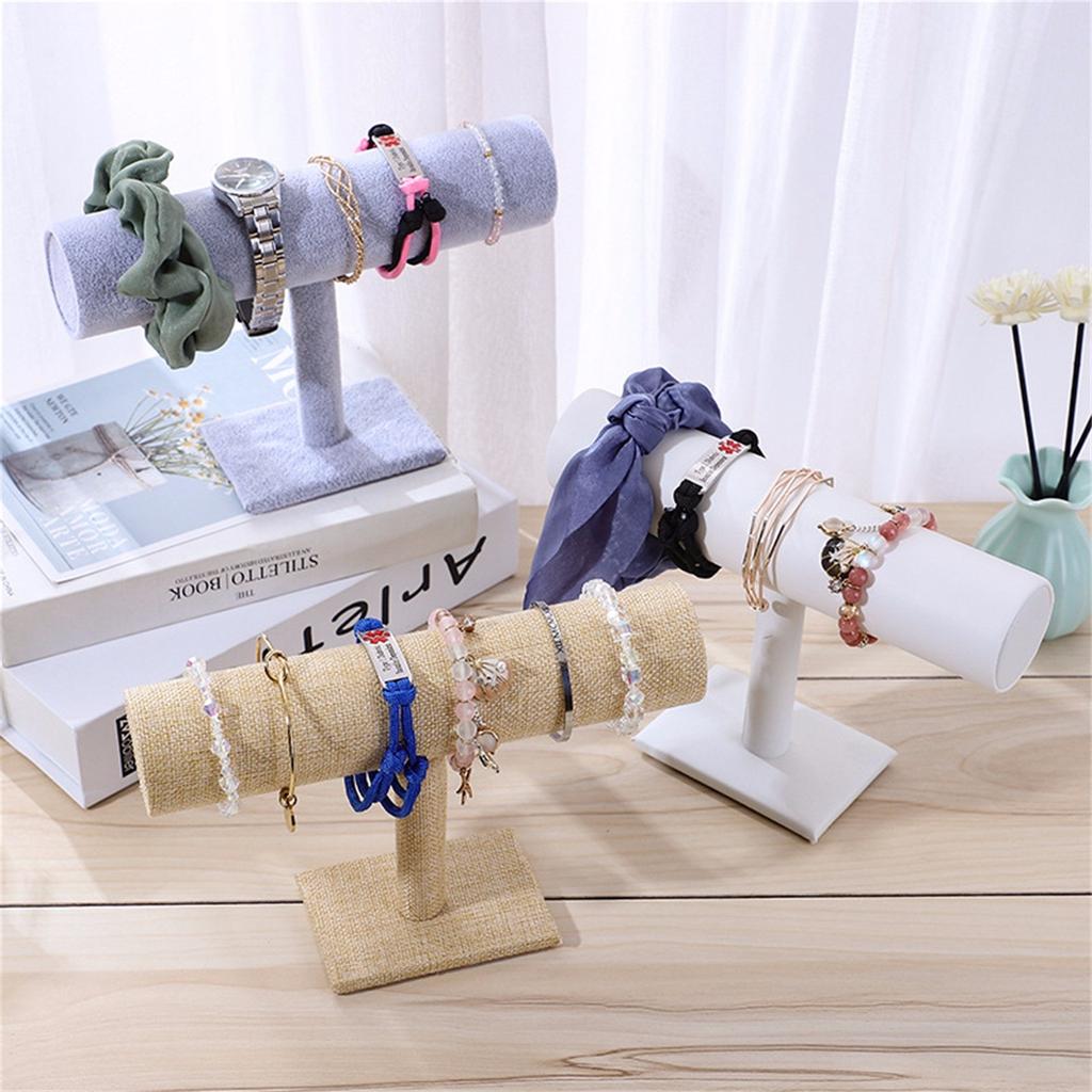 Catifea T-Bar Suport Suport de afișare Organizator Brățară Bijuterii Ceas Bandă