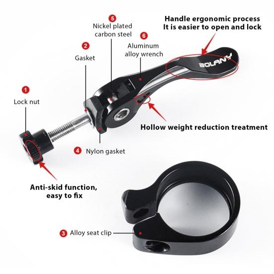 Buy Quick Release Bicycle Seatpost Clamp Precision Design Easy