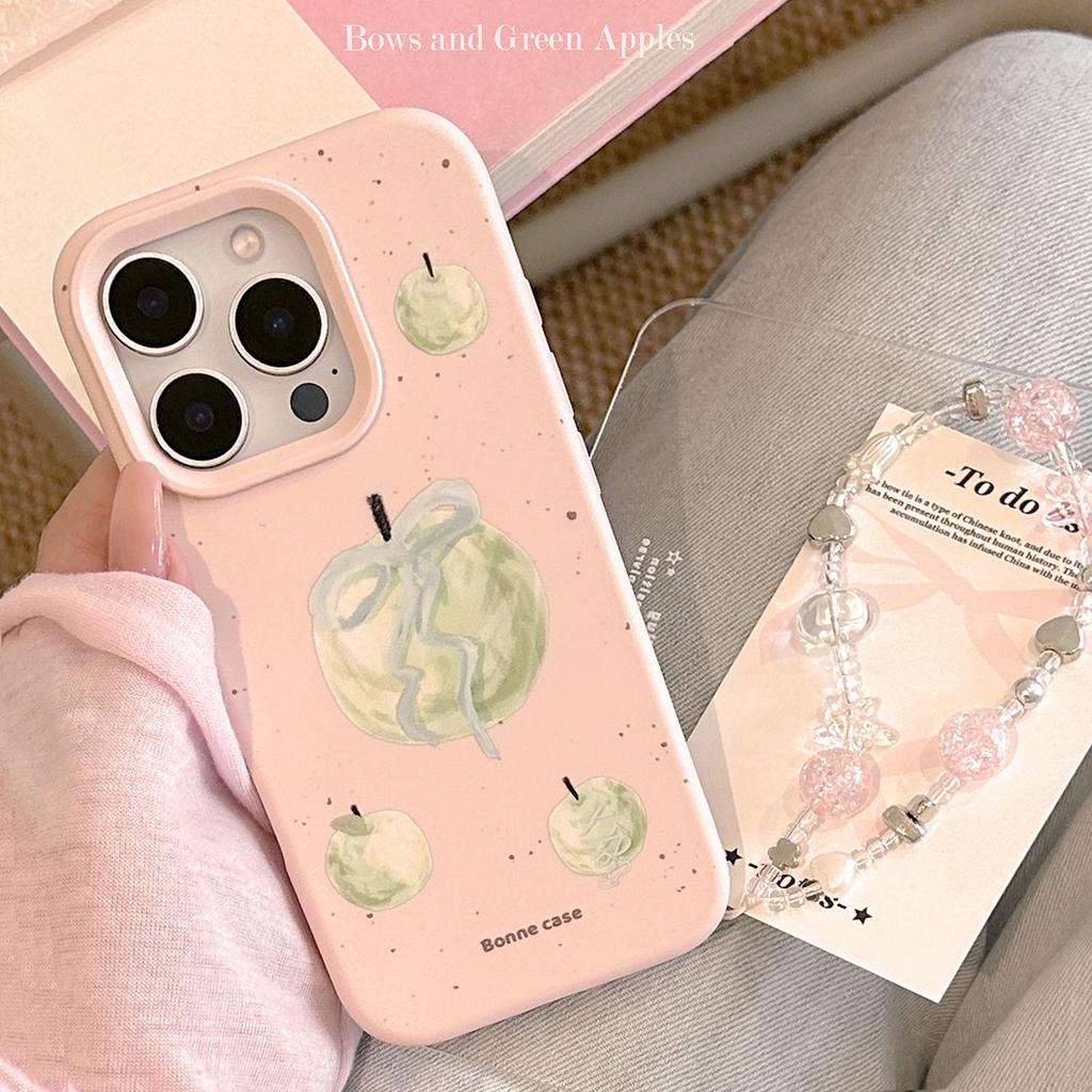 Art oil painting green apple cell phone case for apple phone