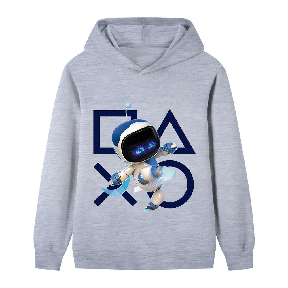 B1338 Kids Boys Girls Astro Bot Printed Casual Long Sleeves Hoodie