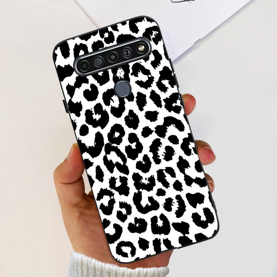 For LG K41S K 41S Case 2020 Black Silicone Cute Fashion Flower Shockproof Bumper For LGK41S LM-K410 Phone Back Cover 6.55" Funda