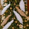 Colorful Artificial Christmas Peafowl Long Tail Realistic Crafts Simulation Peacock with Clip Handmade Christmas Tree Decor