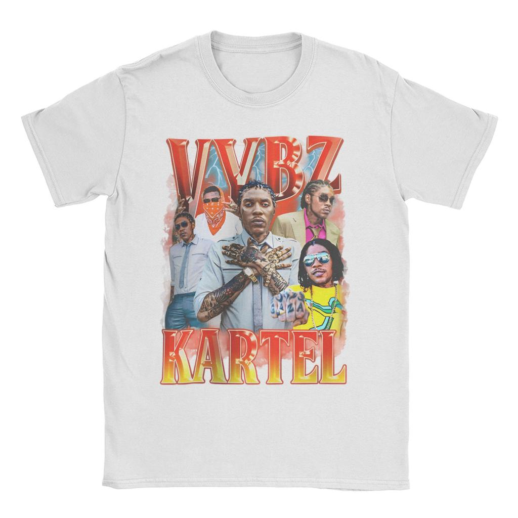 Rapper Vybz Kartel T-Shirt Summer  100 Cotton T-Shirts For Man Novelty Printed Tshirt Short-Sleeved Funny Top Tees