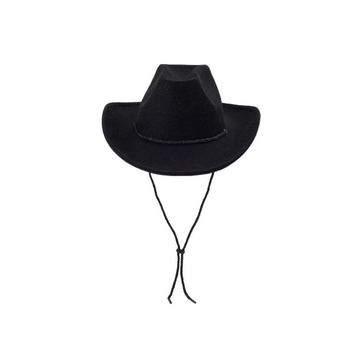 High-quality wool felt hat with windproof strap, stage hat, jazz hat, European and American festival carnival cowboy hat, knight's hat, trendy