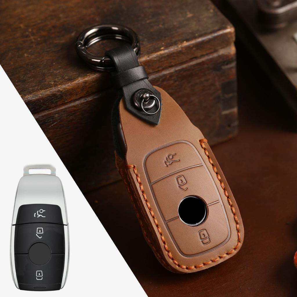 Key Case For Mercedes-Benz E-Class S-Class Glc All-Inclusive C260L Genuine Leather