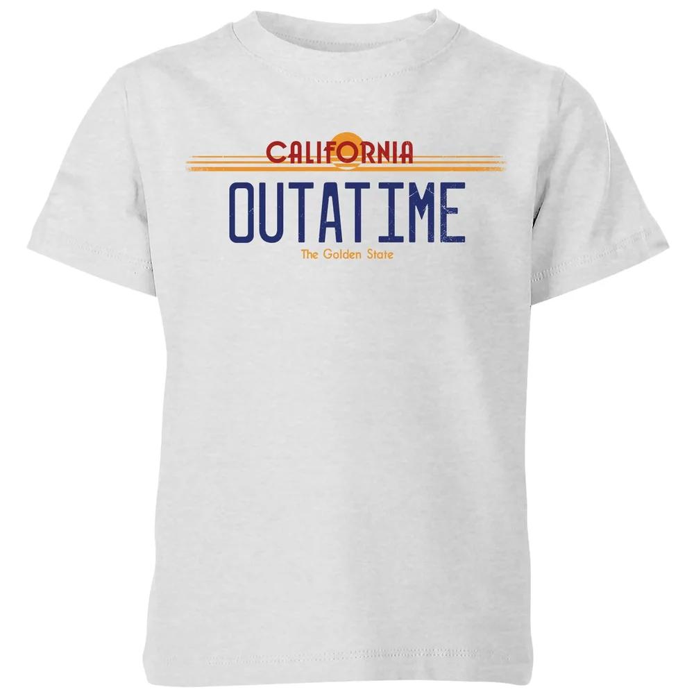 

Back To The Future Outatime Plate Kids T-Shirt - Grey - 3-4 Years 160
