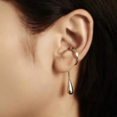 Simple Personality Tassel Drop Pendant Ear Bone Clip  Feminine Exquisite Party Accessories