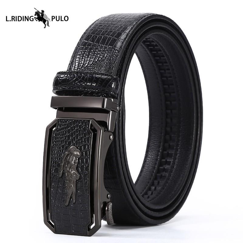

Мужской ремень из крокодиловой кожи высокого класса, деловой, модный, для молодых людей, с автоматической пряжкой 130cm