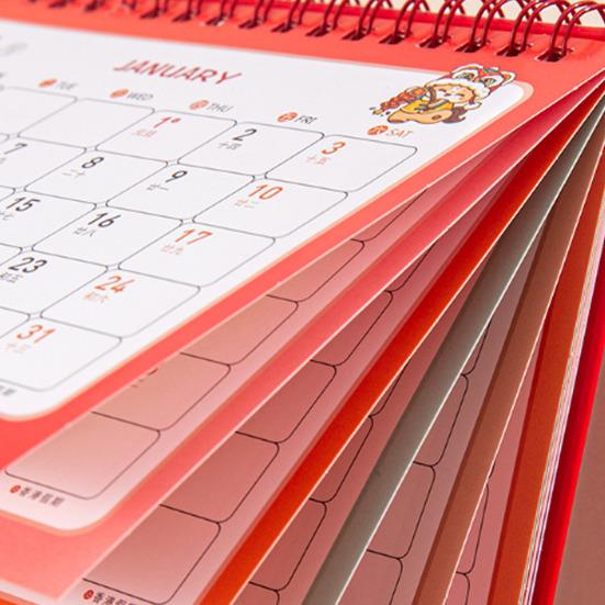 Chinese New Year Desk Calendar 2026 Lunar Standing Flip Calendar Zodiac Horse Monthly Planner