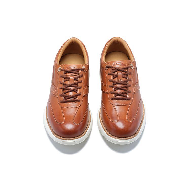 Li-Ning 1990 Commuter Series Thick Sole Lace-Up Non-Slip Wear-Resistant Low-Top Sports Casual Shoes Men Sneakers Brown ALLS025-2