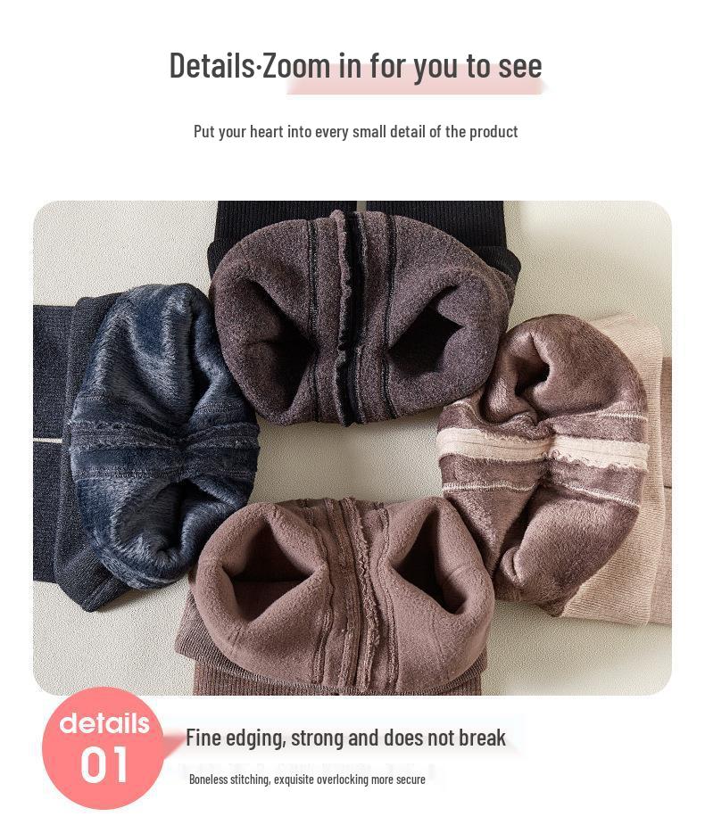 Girls' Fleece-Lined Warm Pants with Fur-Trimmed Cuffs for Autumn and Winter