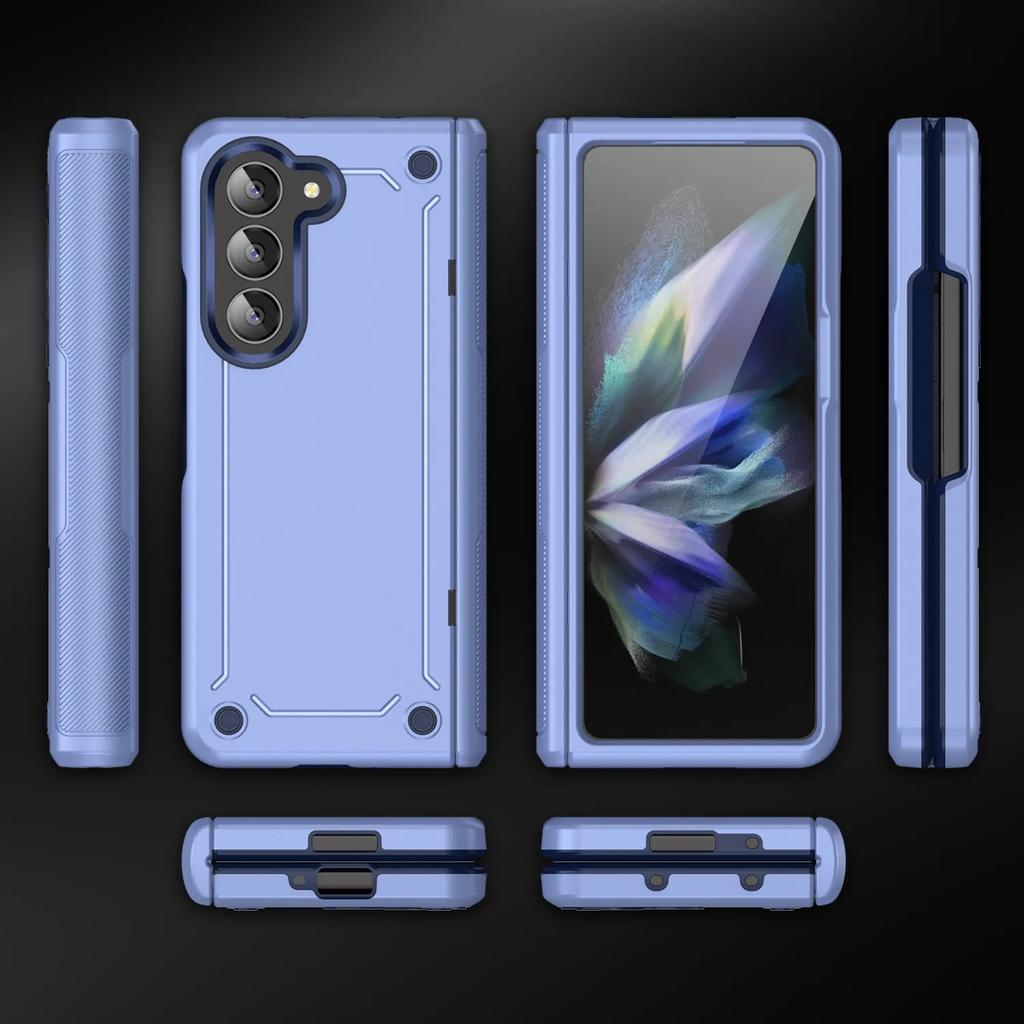 Do Samsung Z Fold 5 Fold5 etui ochronne na telefon komórkowy do Samsung Galaxy Z Fold 5 5G dwuwarstwowe etui z zawiasami