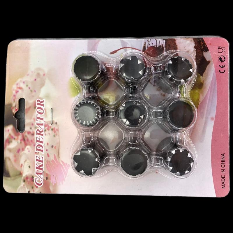 Рухан Набор из 9 больших насадок из нержавеющей стали для крема (3 упаковки)